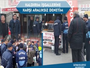 Kaldırım işgallerine karşı aralıksız denetim