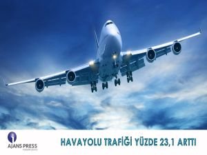 Havayolu trafiği yüzde 23,1 arttı