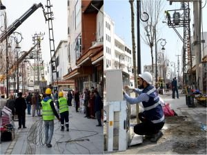 DEDAŞ Sur'daki havai hatları yeraltına alıyor