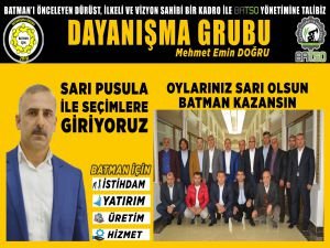 Dayanışma Grubu BATSO seçimine sarı liste ile girecek