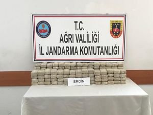 Ağrı'da 71 kilo eroin ele geçirildi