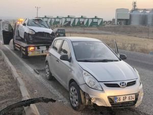 Mıcır dökülen yolda yine kaza meydana geldi