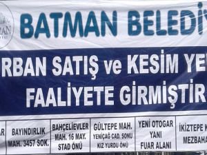 Belediye kurban kesimi için geçici alanlar belirledi