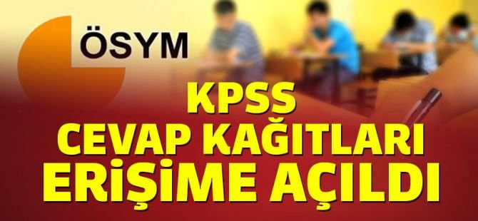 2026-KPSS Ortaöğretim soru kitapçığı ve cevap anahtarı erişime açıldı