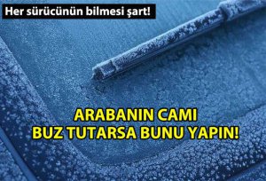 Arabanın camı buz tutarsa bunu yapın...