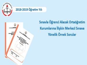 MEB, liselere geçiş sınavına yönelik örnek soruları yayımladı