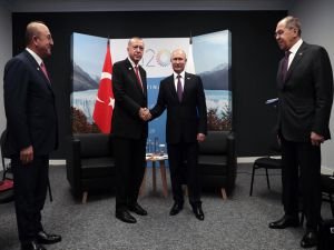 Erdoğan Putin'le görüştü