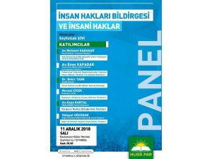 HÜDA PAR İnsan Hakları Günü münasebetiyle bir panel düzenleyecek