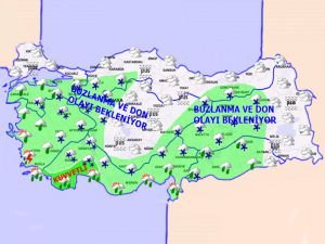 Meteorolojiden buzlanma ve don uyarısı