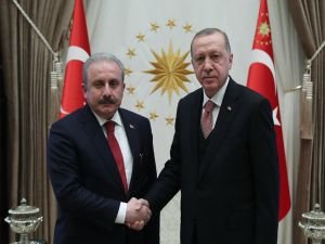 Cumhurbaşkanı Erdoğan, TBMM Başkanı Şentop’u kabul etti