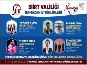 Siirt Valiliğinden ramazan ayının manevi iklimine uygun etkinlik