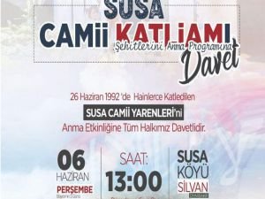 Susa şehitlerini anma programına davet