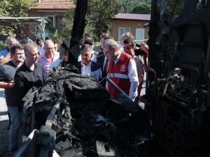 Valilikten otobüs yangınına ilişkin açıklama