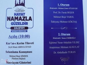 "Hayat Namazla Güzeldir" çalıştayı bugün