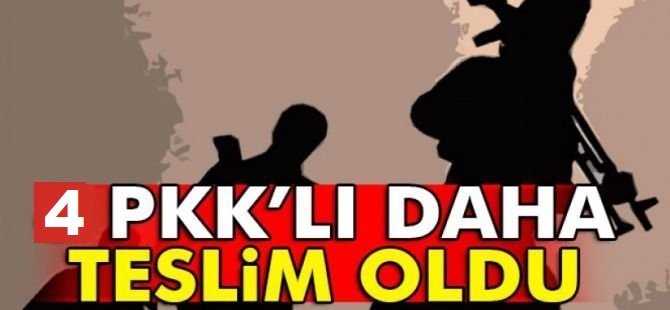 MSB: Son bir haftada 4 PKK'lı teslim oldu