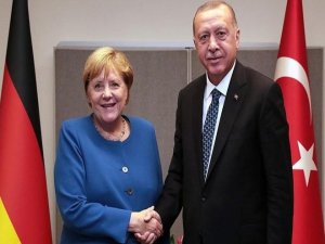 Cumhurbaşkanı Erdoğan ile Almanya Başbakanı Merkel görüştü