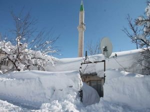 Bitlis'te araçlar ve tek katlı evler kara gömüldü