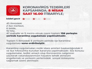 45 ilde 156 yerleşim yerine karantina uygulanıyor