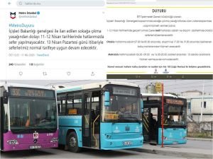 İstanbul'da İETT seferleri seyreltilirken metrolar iptal edildi