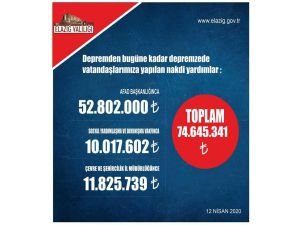 Elâzığ depremi sonrası yapılan yardımlar açıklandı