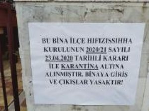 Şanlıurfa’da bir bina karantinaya alındı