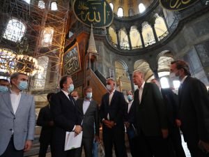 Cumhurbaşkanı Erdoğan Ayasofya Camii'nde