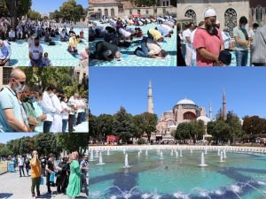 Ayasofya-i Kebir Câmi-i Şerifi'ne yoğun ziyaretçi akını