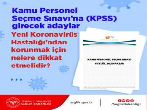 Sağlık Bakanlığından KPSS'ye girecek adaylara Covid-19 uyarısı