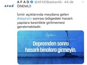 AFAD'dan hasarlı binalara girmeyin uyarısı