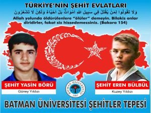 BATÜ “Şehitler Tepesi”ne Eren Bülbül Ormanı oluşturuluyor