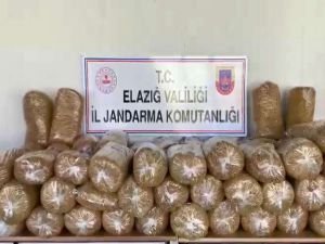 Elâzığ'da 360 kilogram kaçak tütün ele geçirildi