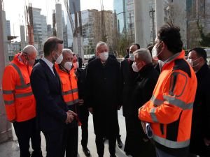 Cumhurbaşkanı Erdoğan Barbaros Hayrettin Paşa Camii'nde incelemelerde bulundu