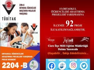 Cizreli öğrenciler TÜBİTAK’a 92 proje ile başvurdu