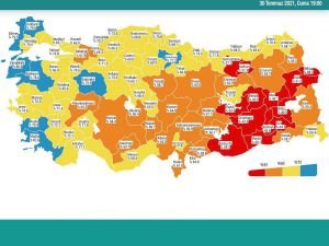 Van ve Erzurum kırmızı kategoriden turuncu kategoriye geriledi