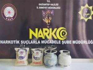 Piknik tüpü içerisinde 8 kilogram uyuşturucu ele geçirildi