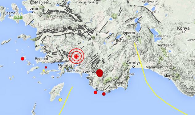 Muğla'da 4,0 şiddetinde deprem meydana geldi