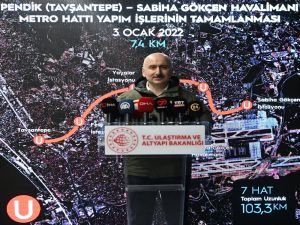 Bakan Karaismailoğlu: Pendik–Tavşantepe–Sabiha Gökçen Havalimanı metro hattını bu yılın ilk yarısında tamamlayacağız