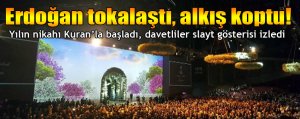 Erdoğan tokalaştı, alkış koptu!