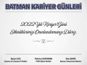 Batman’da öğrencilere ‘Kariyer Günleri Eğitimi’ verilecek