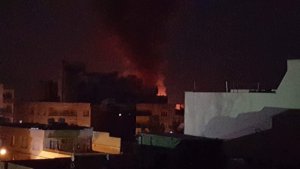 Nusaybin'de şiddetli patlama: 1 TIR alev aldı