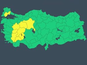 9 il için sarı kodlu uyarı