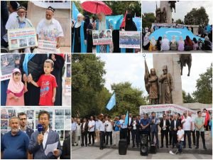 Çin'in Doğu Türkistan'da uyguladığı baskı İstanbul'da protesto edildi