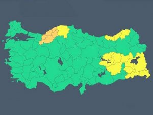 Meteorolojiden 4 il için turuncu 15 il için sarı kodlu uyarı