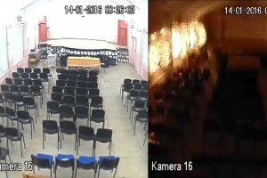 Çanar'daki patlam şiddeti kameraya yansıdı