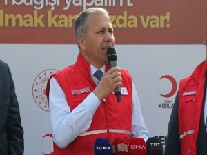 Vali Yerlikaya, kan bağışı rekor denemesine katıldı