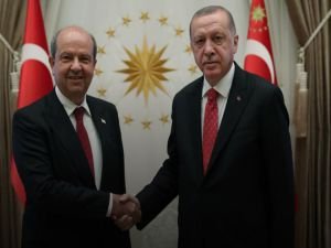 Cumhurbaşkanı Erdoğan, KKTC Cumhurbaşkanı Tatar ile görüştü