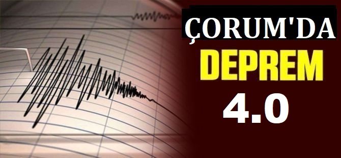 Çorum Bayat’ta 4,0 büyüklüğünde deprem