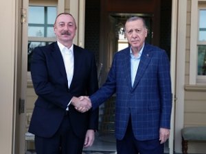 Cumhurbaşkanı Erdoğan, Azerbaycan Cumhurbaşkanı Aliyev ile görüştü