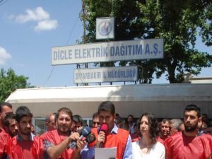 Dicle EDAŞ işçilerinden grev