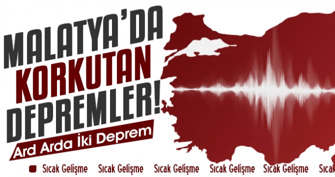 Malatya'da 4,4 büyüklüğünde deprem